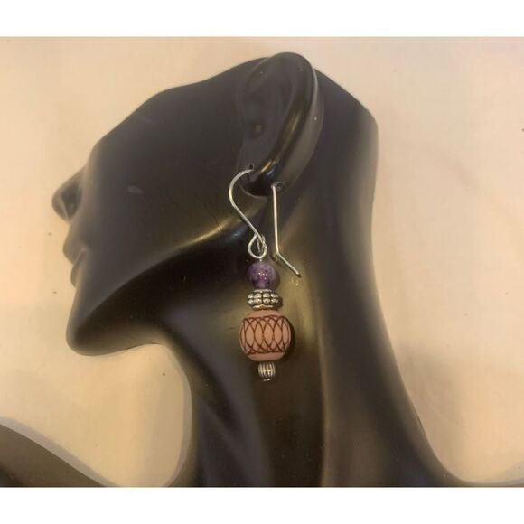 Beaded Dangle Earrings  - Picture 2 of 4